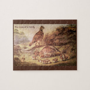Kwartelfamilie Grote puzzel (500 stuks)