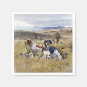 Kwarteljacht met een Bretagne Spaniels, Kunst Servet