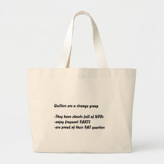 "Kwartels zijn vreemde canvas tassen" Grote Tote Bag