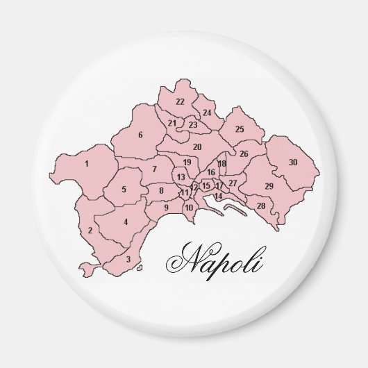 Kwarten van Napels, Napoli Magnet Magneet (Voorkant)