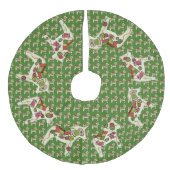 Kwarts kerstboomrok imitatie linnen kerstboom kleed (Voorkant)