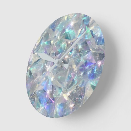 Kwarts kristal Sparkly Patroon Ronde Klok (Hoek)