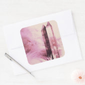 Kwartspunten Vierkante Sticker (Envelop)