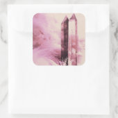 Kwartspunten Vierkante Sticker (Tas)