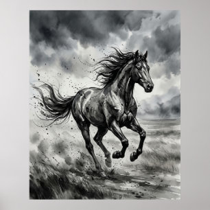 Kwast Paard Storm Poster