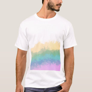 Kwaststreek regenboog waterverf t-shirt