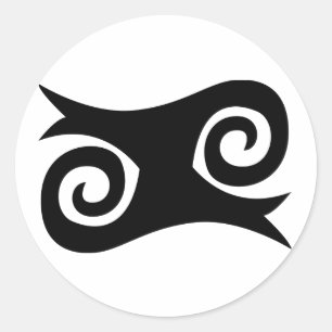 KWATAKYE ATIKO-symbool van Brakheid en Zwelijkheid Ronde Sticker