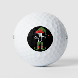 Kwebbelende Elfenfamilie Matching Groep Kerstmis Golfballen
