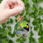 KWEEFSELS, groen geel zwart Sleutelhanger (Hand)