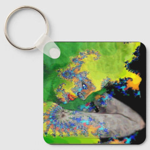 KWEEFSELS, groen geel zwart Sleutelhanger