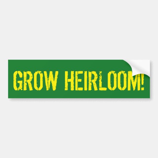 Kweek erfgoed! bumpersticker (Voorkant)