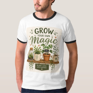 Kweek Je Eigen Magie | Mini Tuin Esthetische Plant T-shirt