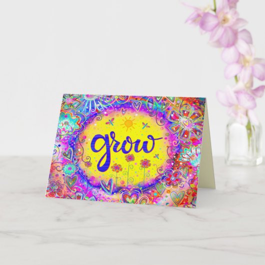 Kweek Kleur Whimsical Bloemengeel Kaart (Orchidee)