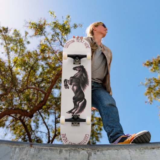 Kweek Paard Aangepaste Tekst Skateboard (Buiten 1)