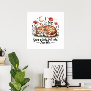Kweek Planten Huisdieren Katten Leven Leuke Tuinie Poster