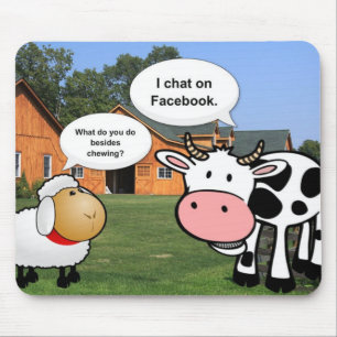 Kweekdieren schattige cartoon grappige facebook ch muismat