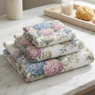 Kweekkleurige Hydrangeabloemen Bad Handdoek