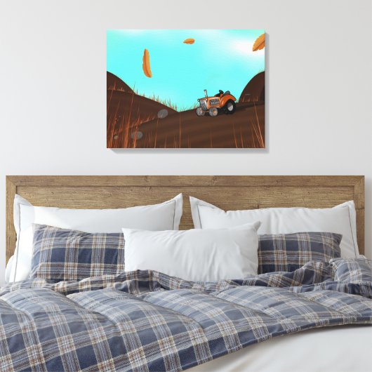  kweektractor canvas afdruk (Insitu (Slaapkamer))