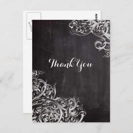 kweekvijver - flourls - monogram karton briefkaart (Voorkant / Achterkant)