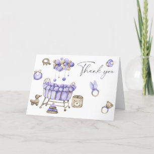 Kwekerij baby shower - dank u kaart