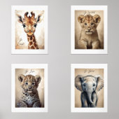 Kwekerij Decor Oerwoud Dieren Prints Foto Tegel (Voorkant)