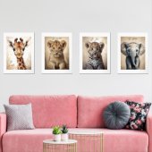 Kwekerij Decor Oerwoud Dieren Prints Foto Tegel (Woonkamer)