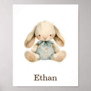 Kwekerij Decor Speelgoed Dier Baby Jongen Konijntj Poster