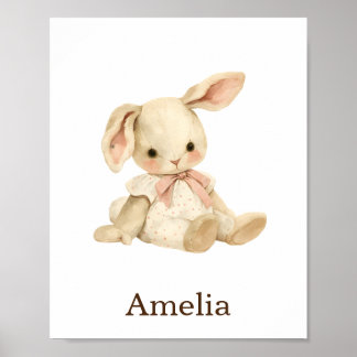 Kwekerij Decor Speelgoed Dier Baby Meisje Konijntj Poster