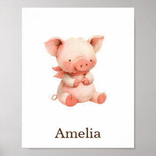 Kwekerij Decor Speelgoed Dier Roze Varken Geslacht Poster