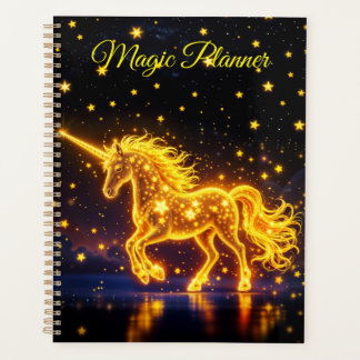 Kwekerij goud unicorn ontwerp glitter magische kun planner