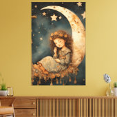 Kwekerij Luna Child Art Print (Insitu (Woonkamer))