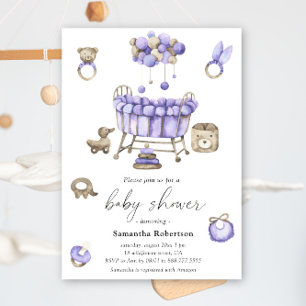 Kwekerij mobiel genderneutraal baby shower kaart
