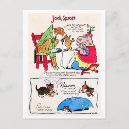 Kwekerij Rhyme - Jack Spratt, Regen, Ga weg Briefkaart