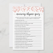 Kwekerij Rhyme Quiz Baby shower spel Kaart (Voorkant)