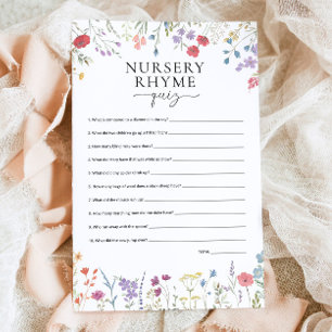 Kwekerij Rhyme Quiz Boho Baby shower Spel
