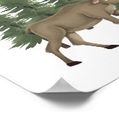 Kwekerij Woodland Dier Moose Wall Art Decor Poster (Hoek)