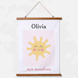 Kwekerij Zon Gepersonaliseerde Zonneschijn Custom Hangend Wandkleed