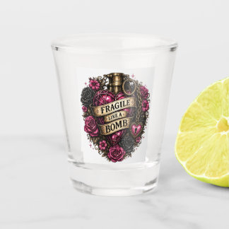 Kwetsbaar als een bom shotglas shot glas