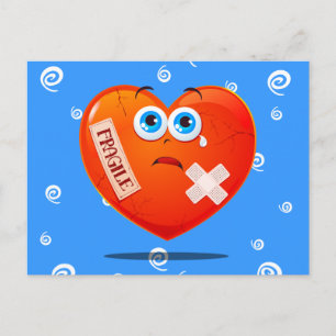 Kwetsbaar hart, briefkaart