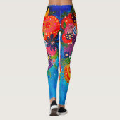 Kwetsbaar, kleurrijk, origineel kunstwerk leggings (Achterkant)