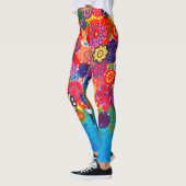 Kwetsbaar, kleurrijk, origineel kunstwerk leggings (Links)