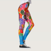 Kwetsbaar, kleurrijk, origineel kunstwerk leggings (Rechts)
