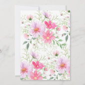 Kwetsbare bloemblaadjes doop kaart (Achterkant)