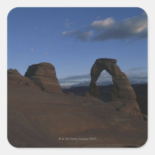 Kwetsbare boog, Arches National Park, Utah. Vierkante Sticker
