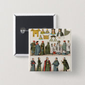 Kwetsbare dress vierkante button 5,1 cm (Voorkant /achterkant)