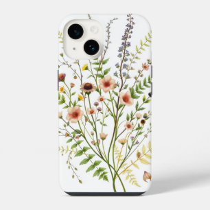 kwetsbare wilde bloemen iPhone 14 hoesje