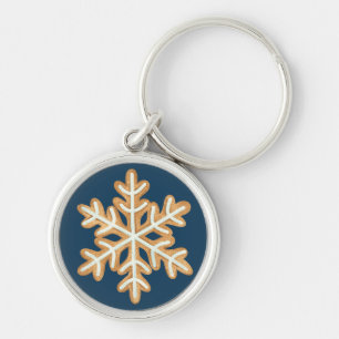 KWhimsical kerstkoekje pictogrammen sleutelhanger