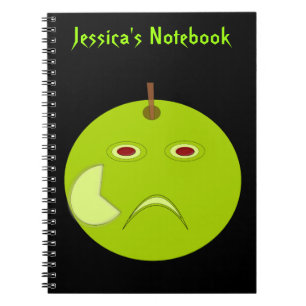 Kwieke Apple met Scar halloween Custom Notitieboek