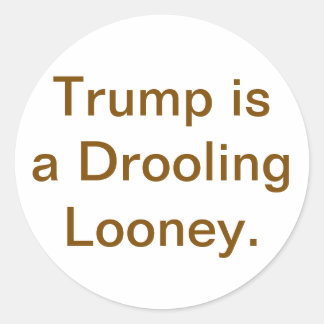 Kwijlende gek Trump Hankamer Artjunkhaus Lekker! Ronde Sticker
