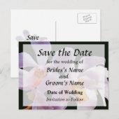 Kwijlige Roze Orchideeën Bewaar de Datum Aankondigingskaart (Voorkant / Achterkant)